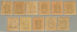 1903, 1/2d-£1, full set of (11), SPECIMEN opt, perf. 14, LPOG, some ...