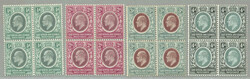 1904, 1/2a, 2a, 3a, 4a, set of (4) all in blocks of four, perf. 14, ...