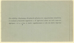 1903, 1 Piaster 1 auf 10kr Ganzsachen Kartenbrief (Ital.-Franz.) nach ...