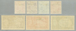1951, 5c on 1/2d-10s on 10s, complete set of (7), LPOG, fresh and ...
