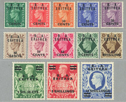 1950, 5c on 1/2d-10s on 10s, complete set of (13), LPOG, fresh and ...