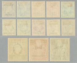 1950, 5c on 1/2d-10s on 10s, complete set of (13), LPOG, fresh and ...