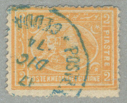 1872, 2 pi, crispy clear strike in blue of GEDDA/Saudi Arabia, very ...