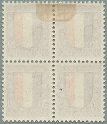 1922, gezähnt, im Viererblock, obere zwei Marken gefalzt/unteres ...