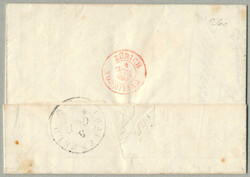 1850, 5+10 Rp, Rayon I+II, 5 Rp tiefdunkelblau, ungezähnt auf Brief ...