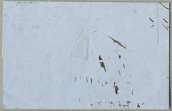 1859, 5 c, red brown, imperf, on letter from VALPARAISO to SANTIAGO, ...