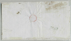 1861, 10 c, deep blue, imperf, on letter from VALPARAISO to SANTIAGO, ...