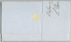 1867, 10 c, blue, imperf, on letter from VALPARAISO to LIMA, ...
