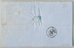 1867, 10 c, blue, imperf, on letter from VALPARAISO to LIMA, ...