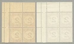 1932-58, Two Blocks of 4, one on chalk surfaced paper with serif on d ...