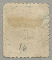 1871, used, thinned, upper right tooth torn off, still desirable, G! ...