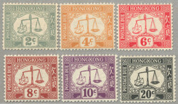 1938, partial set of (6), 50c. missing, LPOG never hinged, very fresh ...