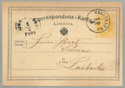 1867, 2kr, yellow, Correspondenz-karte, used SEISENBERG - 12p, fresh ...
