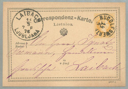 1867, 2kr, yellow, Correspondenz-karte, used RUDOLFSWERTH - 10p, ...