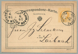 1867, 2kr, yellow, Correspondenz-karte, used ADELSBERG POSTOJNA - 8p, ...