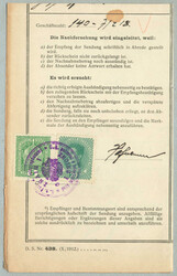 1918, Nachfrageschreiben von ZNAIM über einen Brief nach WIEN, ...