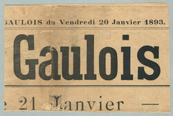 1893, part of newspaper Le Gaulois, franked with 5 French centimes, ...