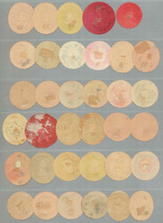 ca. 1900, Sammlung von (35) Siegeloblaten aus verschiedenen Städten ...