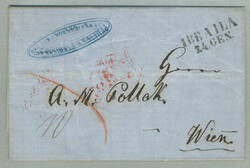 1862, Lloyd shipmail, letter from IBRAILA to WIEN, cancel IBRAILA 24. ...