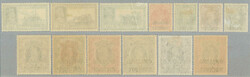 1938-48, 3p. - 25r., full set of (13), LPOG, vertical crease through ...