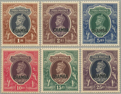 1942-47, 1r. - 25r., partial set of (6), missing the 1/2a. an 1a. ...
