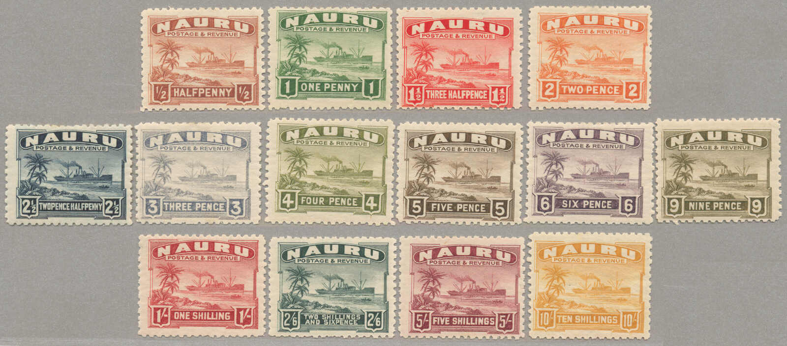 1924-34, 1/2 d to 10 s, rough paper, full set, LPOG, very fresh and ...