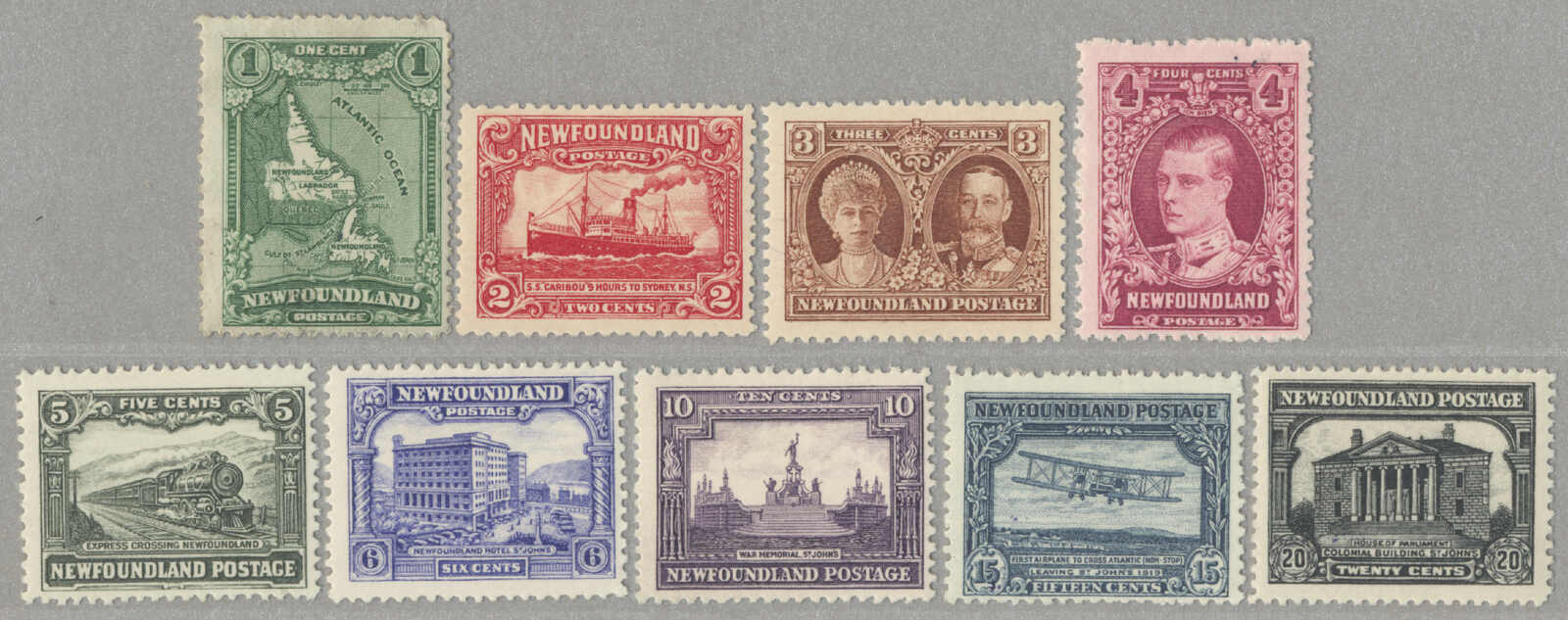 1923-31, 1c-20c, Perkins Bacon, complete set (9), LPOG/NG, fresh and ...