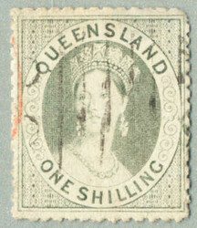 1868-74, 1s greenish grey, small part sheet wmk Q of Queensland, ...