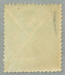 1858, large St. Andrews cross, green, with white spot, unused, large ...