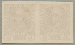 1908, 6h, brownyellow, horizontal pair, colour proof, imperforated, ...