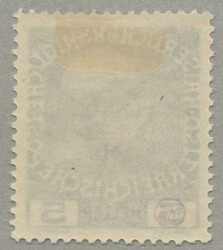 1908, 5h, blue, colour proof, perfectly perforated, with gum and ...