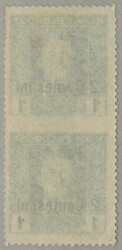 1918, 2 cent. on 1 h, vertical pair imperforated between, unused with ...