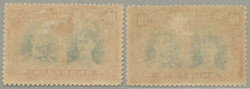 1910-13, Double Head Issue, 10s (2), deep myrtle/blue green and ...