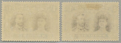 1910-13, Double Head Issue, 1s (2), grey black and deep blue green, ...