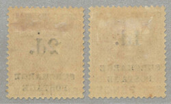 1892, 1d and 2d on 6d, black surcharge, (2), LPOG, very fresh and ...