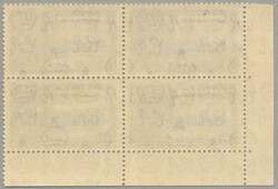 1935, block of (4), 3c., ultramarine and grey black, upper left with ...