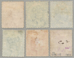 1872-79, 1d-1s, complete set (6), perf 14, LPOG/NG, very desirable ...