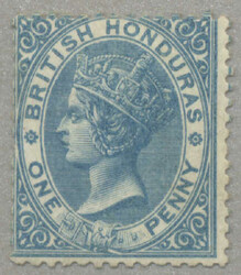 1865, 1d, blue, no wmk, LPOG, small thin, still desirable, F! ...