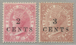1888, 2c and 3c on 6d and 3d, (2), LPOG, very fresh and desirable, ...