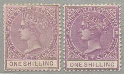 1886/90, 1 s, the two listed shades, LPOG, very fresh and desirable, ...