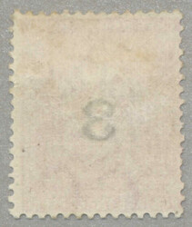 1880, Number 3 in black on 3d, pale dull rose, LPOG, very fresh and ...