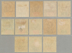 1888-97, 1c to 25c, without 16c, shades included for 2c, 8c and 10c, ...