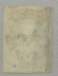 1862-4, 1s, deep green, used, imperf, left side added, still ...