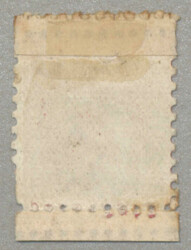 1900, 1d, rose, official patching of DOUBLE perf at top and bottom, ...