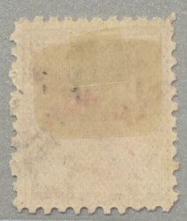 1895, 1d, rose, perf 11, Ellipse flaw AND additional flaw on temple, ...