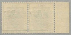 1896, 1/2d. on 3d., blue, Peuny print error on left stamp, LPOG, very ...