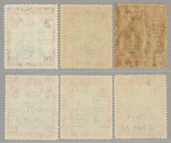 1938-50, (6) variations of the 10s., shades of blue and red, LPOG ...