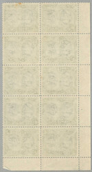 1938-50, 3d black and olive green, block of (10), positional mulitple ...