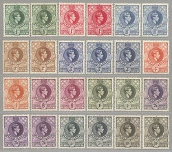 1938, 1/2 d to 10 s, including shades and mixed perforations, LPOG, ...