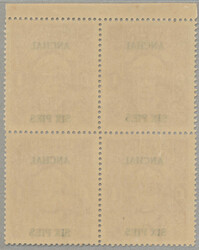 1942-44, 6p on 1a, brown orange, perf 13 x 13 1/2, with type 23 ...